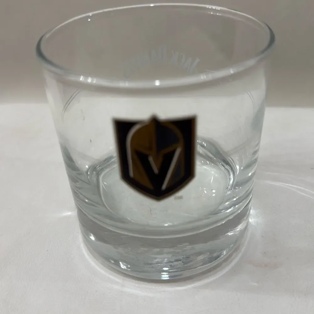Vegas Golden Knights Jack Daniel’s Whiskey Rocks Cocktail Bar Drink Glass 10 Oz